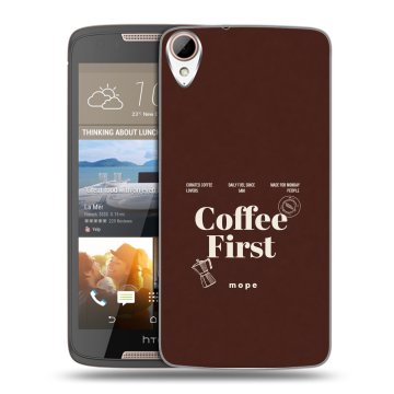 Силиконовый чехол на HTC Desire 828 с принтом женский