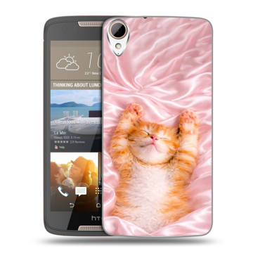Силиконовый чехол на HTC Desire 828 с принтом женский