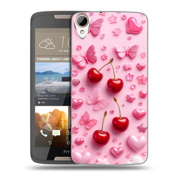 Силиконовый чехол на HTC Desire 828 с принтом для девочек