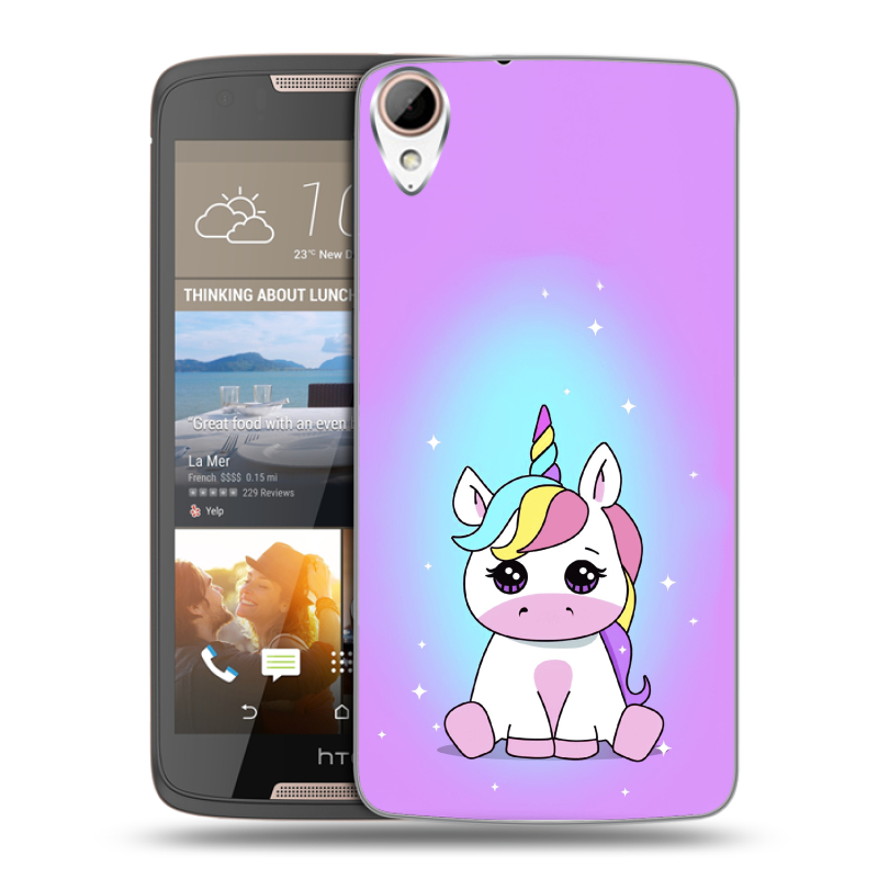 Силиконовый чехол на HTC Desire 828 с принтом Единорог Силиконовый чехол на HTC Desire 828 с принтом Единорог
