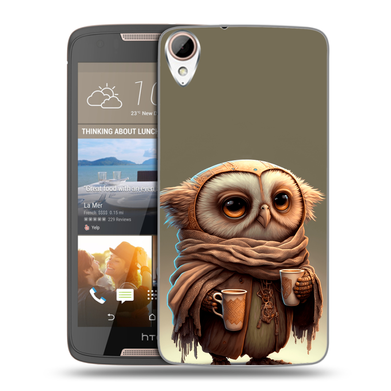 Пластиковый чехол на HTC Desire 828 с принтом Сова Пластиковый чехол на HTC Desire 828 с принтом Сова