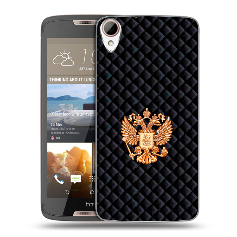 Силиконовый чехол на HTC Desire 828 с принтом Герб России принт Силиконовый чехол на HTC Desire 828 с принтом Герб России принт