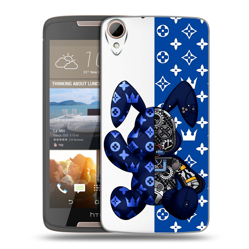 Силиконовый чехол на HTC Desire 828 с принтом Луи робот Силиконовый чехол на HTC Desire 828 с принтом Луи робот
