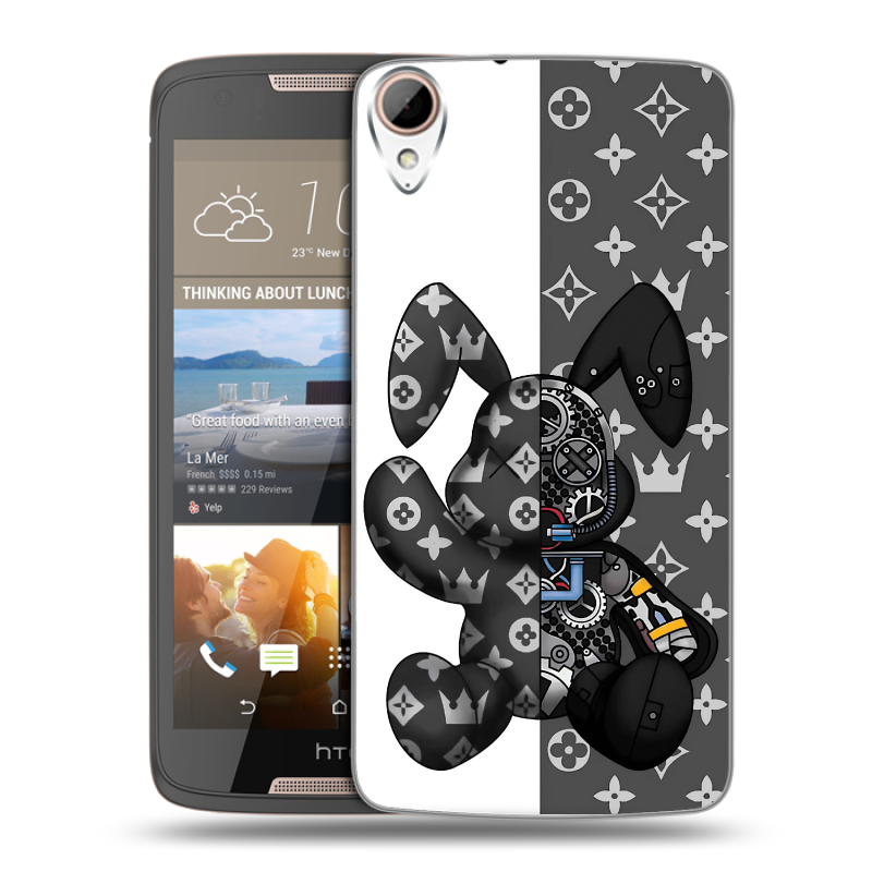 Силиконовый чехол на HTC Desire 828 с принтом Луи робот Силиконовый чехол на HTC Desire 828 с принтом Луи робот