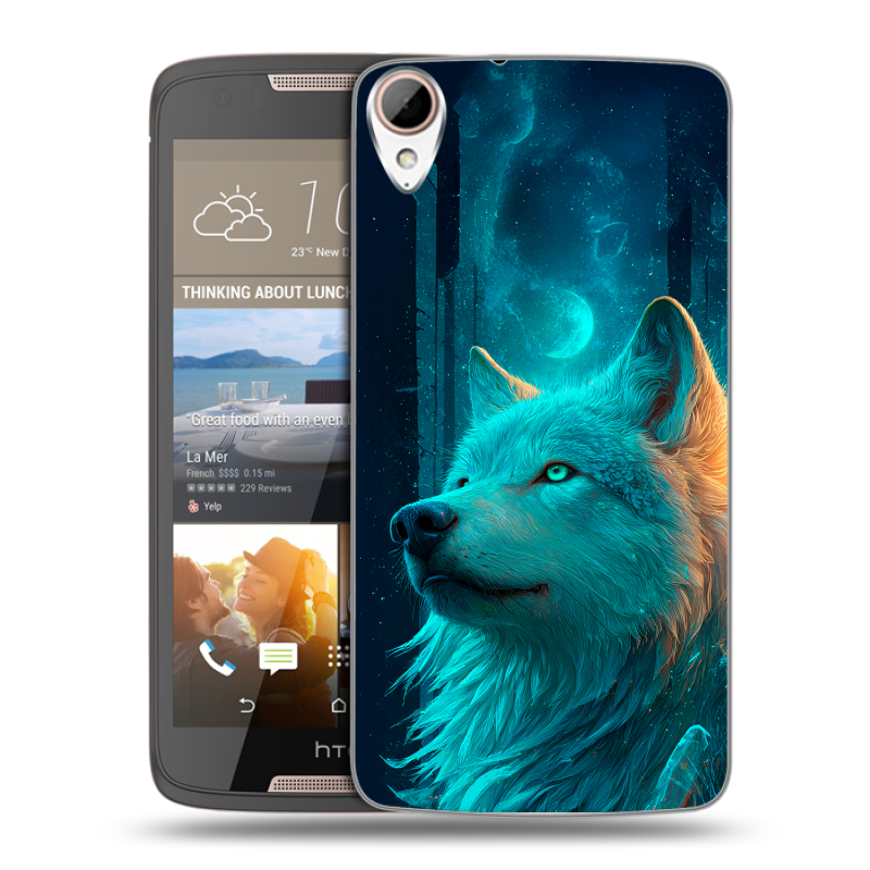 Силиконовый чехол на HTC Desire 828 с принтом бабочки саккура Силиконовый чехол на HTC Desire 828 с принтом бабочки саккура