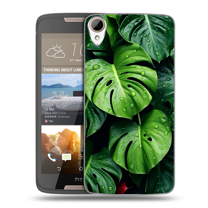 Пластиковый чехол на HTC Desire 828 с принтом Листья Пластиковый чехол на HTC Desire 828 с принтом Листья