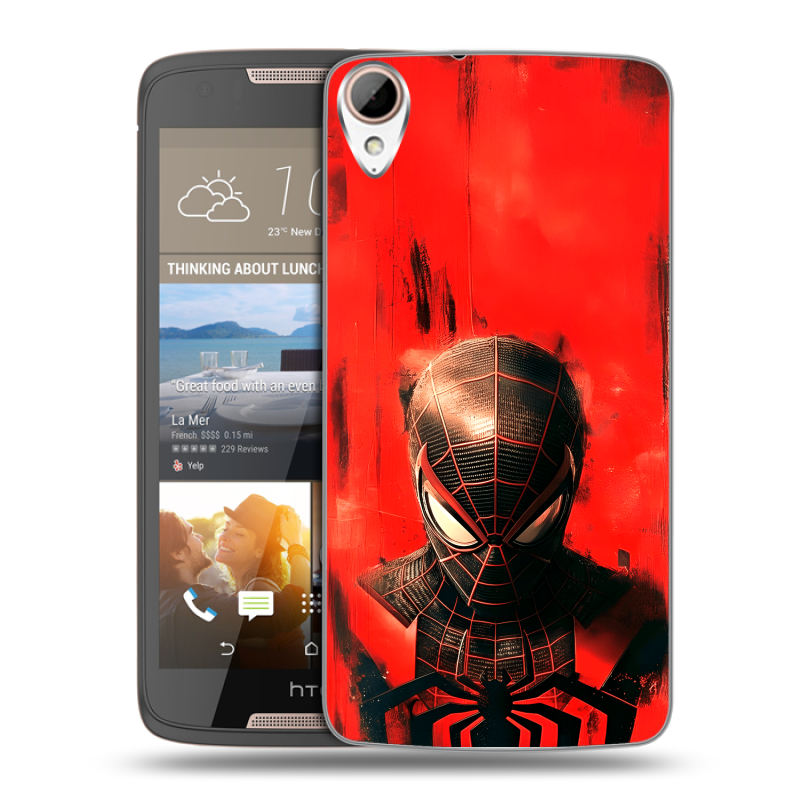 Пластиковый чехол на HTC Desire 828 с принтом человек паук spiderman Пластиковый чехол на HTC Desire 828 с принтом человек паук spiderman