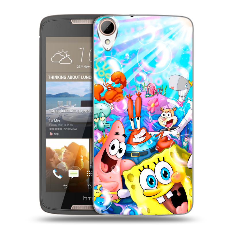 Пластиковый чехол на HTC Desire 828 с принтом спанчбоб спанч боб Пластиковый чехол на HTC Desire 828 с принтом спанчбоб спанч боб