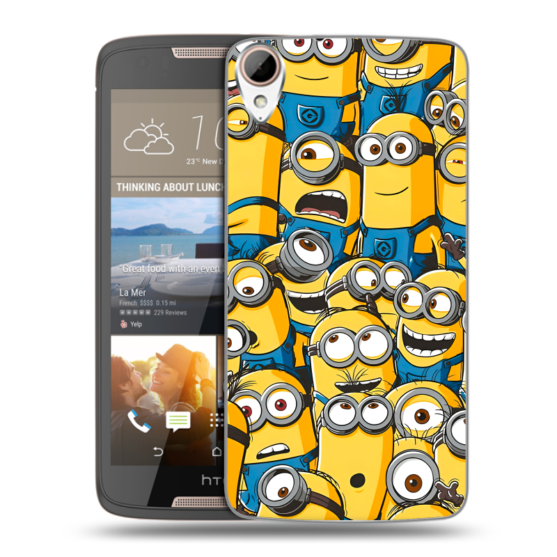 Силиконовый чехол на HTC Desire 828 с принтом Миньоны Силиконовый чехол на HTC Desire 828 с принтом Миньоны
