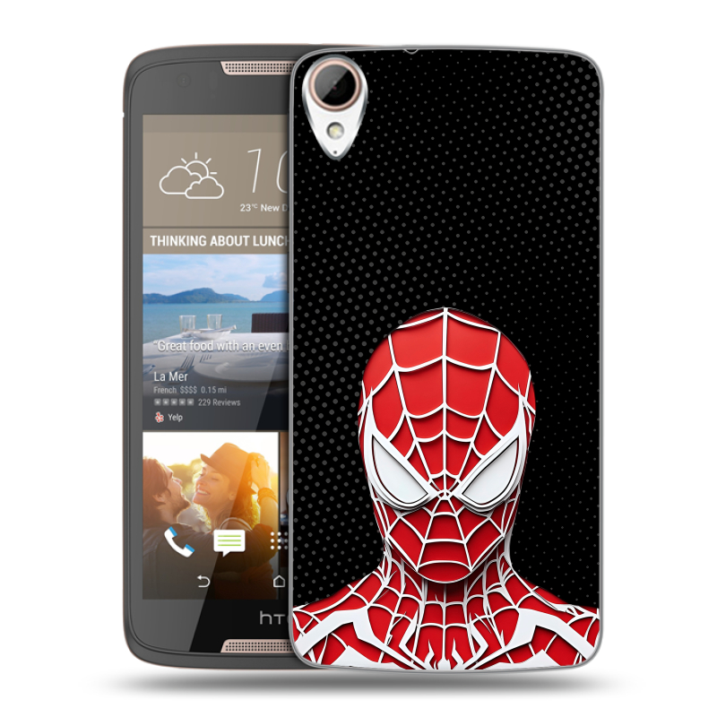 Силиконовый чехол на HTC Desire 828 с принтом человек паук spiderman Силиконовый чехол на HTC Desire 828 с принтом человек паук spiderman