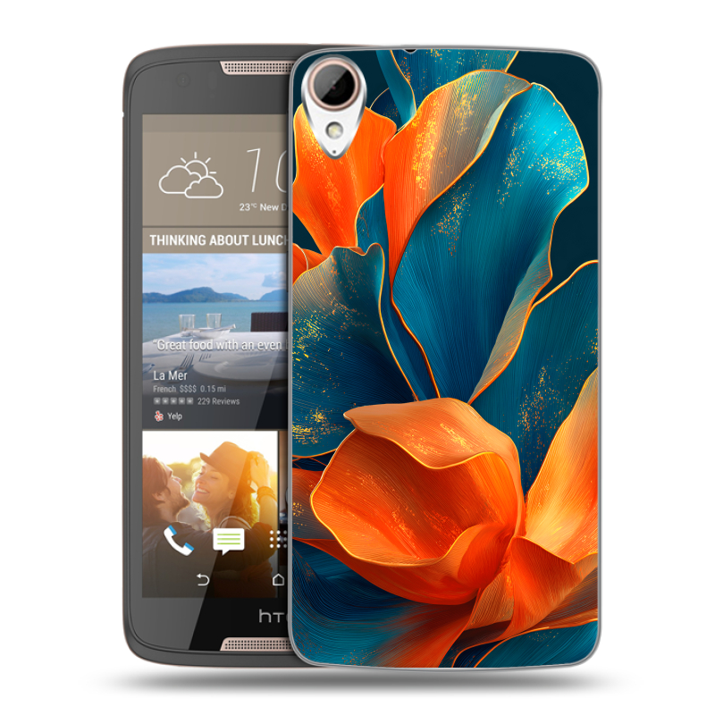 Пластиковый чехол на HTC Desire 828 с принтом Цветы Пластиковый чехол на HTC Desire 828 с принтом Цветы