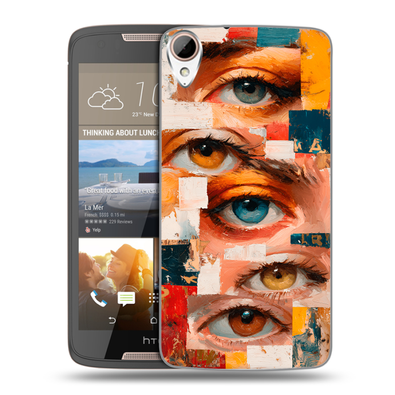 Силиконовый чехол на HTC Desire 828 с принтом Модный принт Силиконовый чехол на HTC Desire 828 с принтом Модный принт