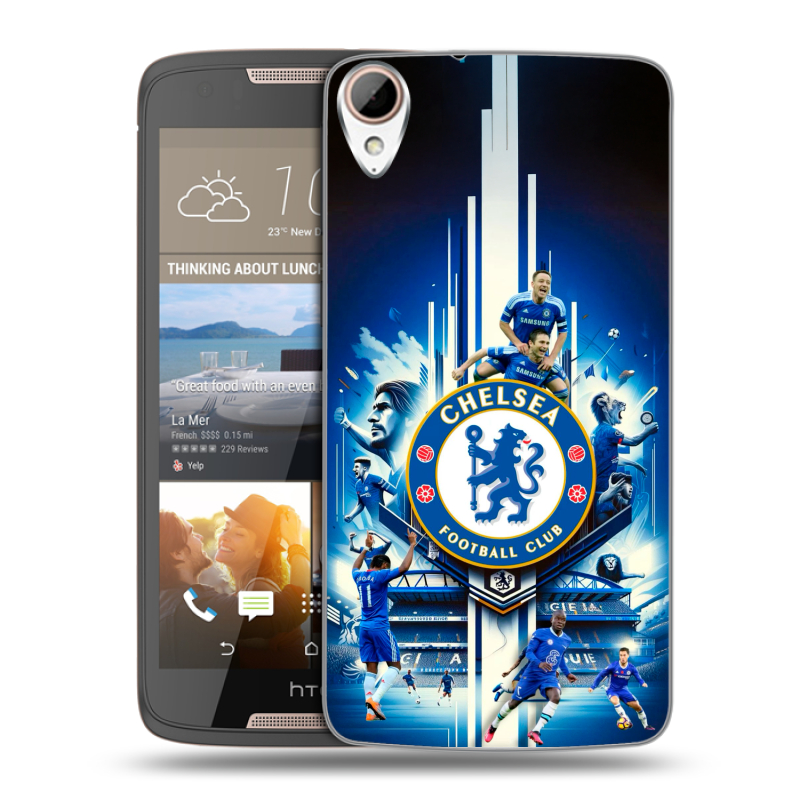 Пластиковый чехол на HTC Desire 828 с принтом Chelsea Челси Пластиковый чехол на HTC Desire 828 с принтом Chelsea Челси