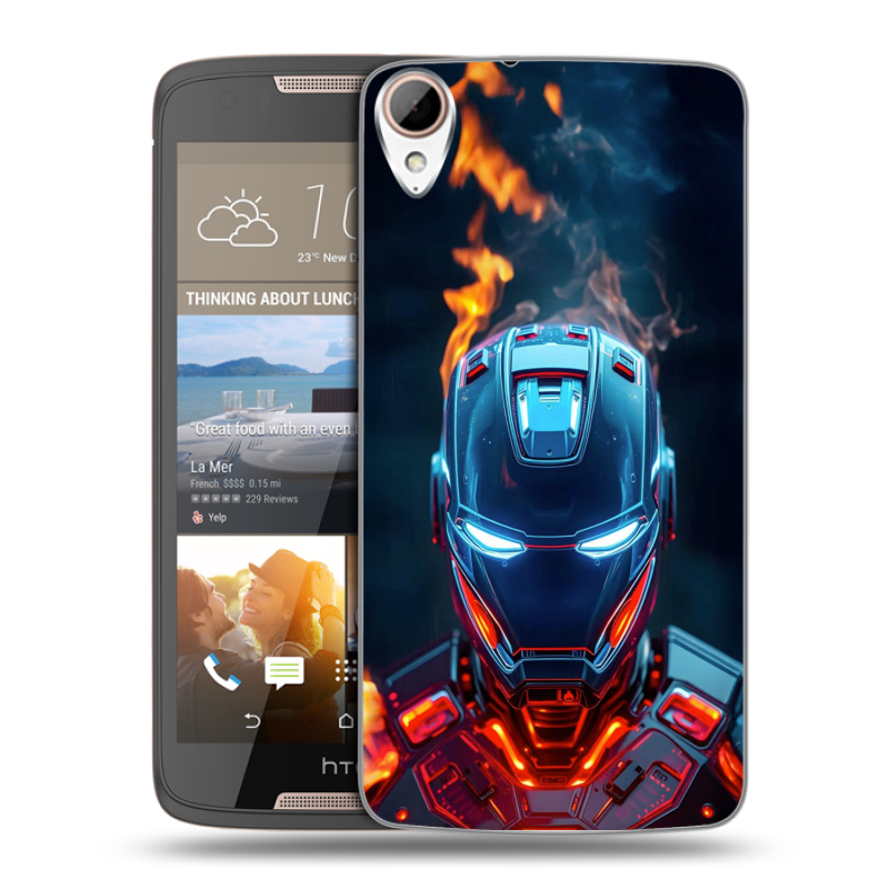 Силиконовый чехол на HTC Desire 828 с принтом IronMan Железный человек Силиконовый чехол на HTC Desire 828 с принтом IronMan Железный человек