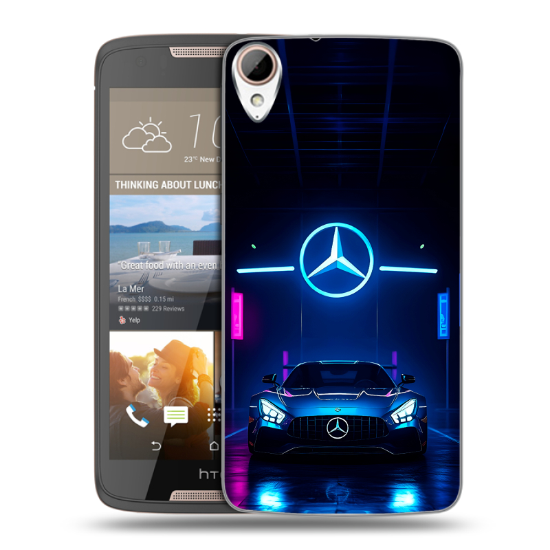Силиконовый чехол на HTC Desire 828 с принтом Mercedes Мерседес Силиконовый чехол на HTC Desire 828 с принтом Mercedes Мерседес