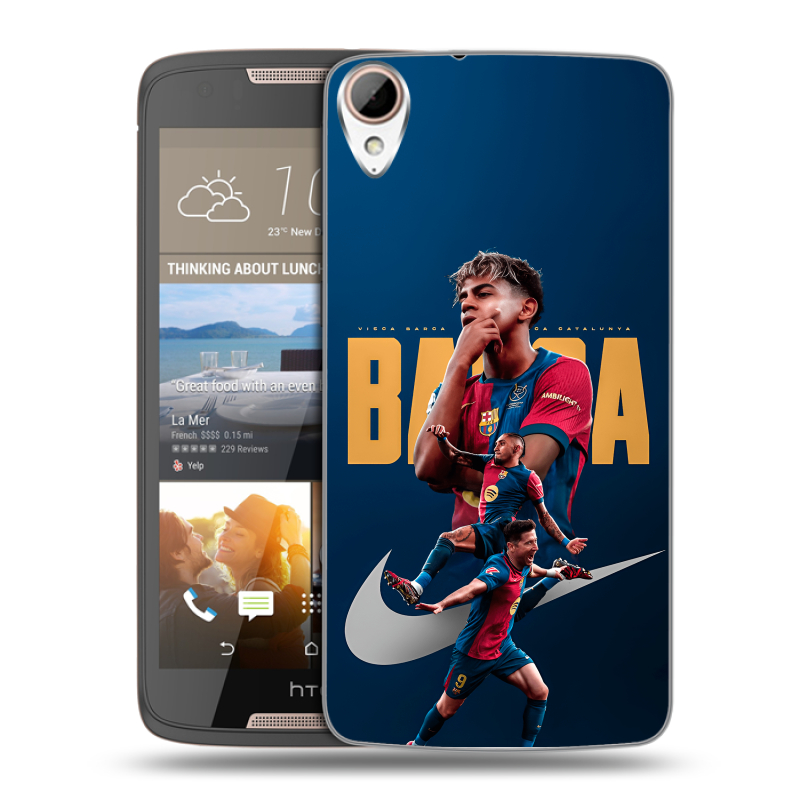 Пластиковый чехол на HTC Desire 828 с принтом Барселона Barca Yamal Пластиковый чехол на HTC Desire 828 с принтом Барселона Barca Yamal