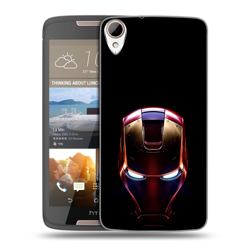 Силиконовый чехол на HTC Desire 828 с принтом IronMan Железный человек Силиконовый чехол на HTC Desire 828 с принтом IronMan Железный человек