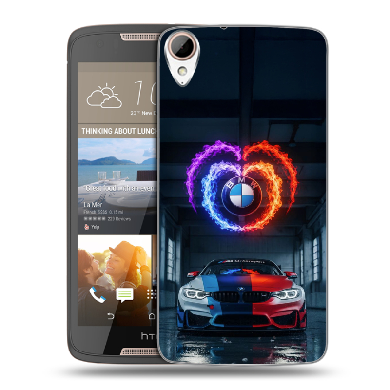 Силиконовый чехол на HTC Desire 828 с принтом BMW БМВ Силиконовый чехол на HTC Desire 828 с принтом BMW БМВ