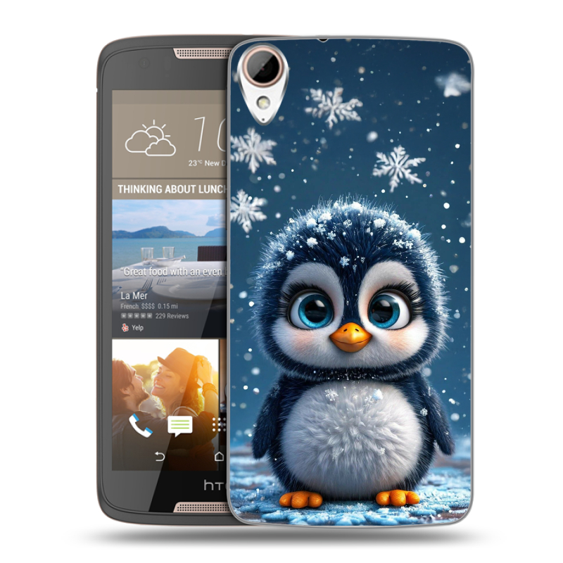 Силиконовый чехол на HTC Desire 828 с принтом Новый год Силиконовый чехол на HTC Desire 828 с принтом Новый год