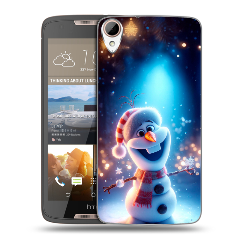 Силиконовый чехол на HTC Desire 828 с принтом Новый год Силиконовый чехол на HTC Desire 828 с принтом Новый год