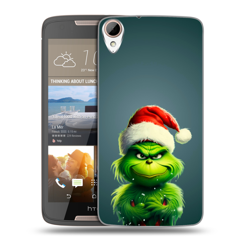 Силиконовый чехол на HTC Desire 828 с принтом Новый год Силиконовый чехол на HTC Desire 828 с принтом Новый год