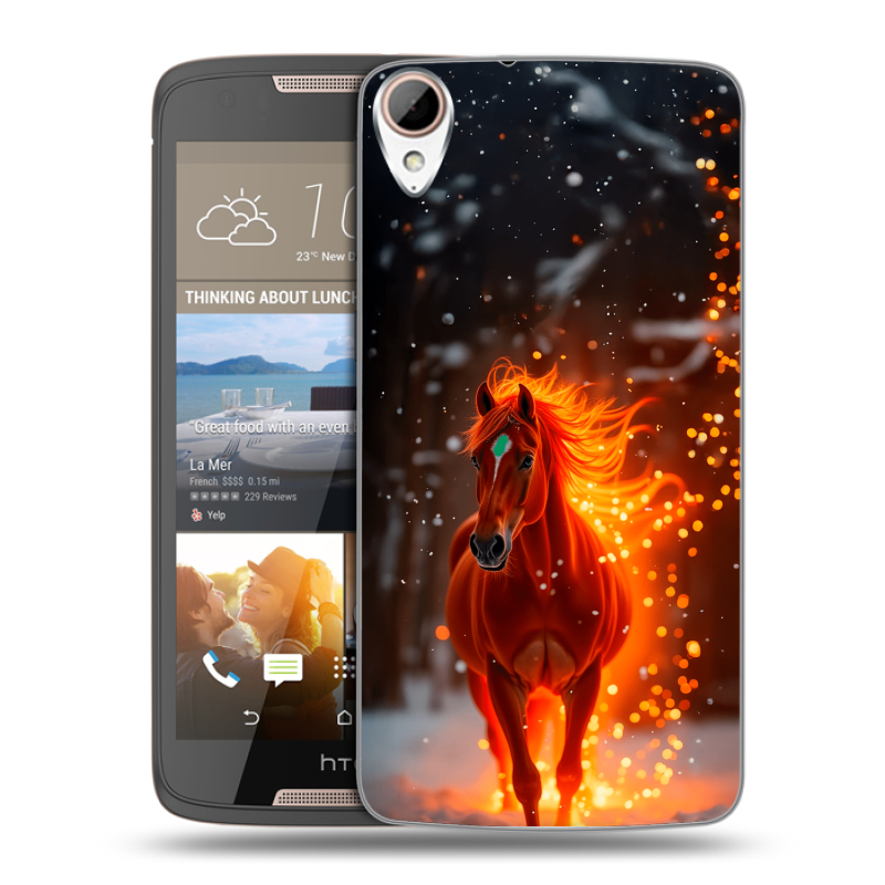 Пластиковый чехол на HTC Desire 828 с принтом Новый год Пластиковый чехол на HTC Desire 828 с принтом Новый год