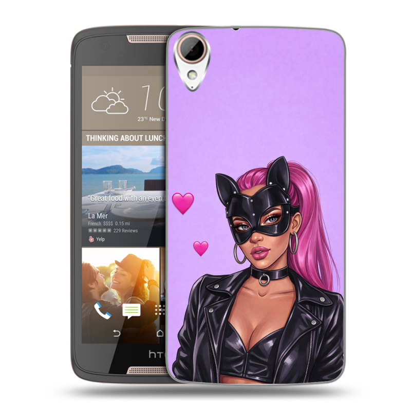 Пластиковый чехол на HTC Desire 828 с принтом женский Пластиковый чехол на HTC Desire 828 с принтом женский