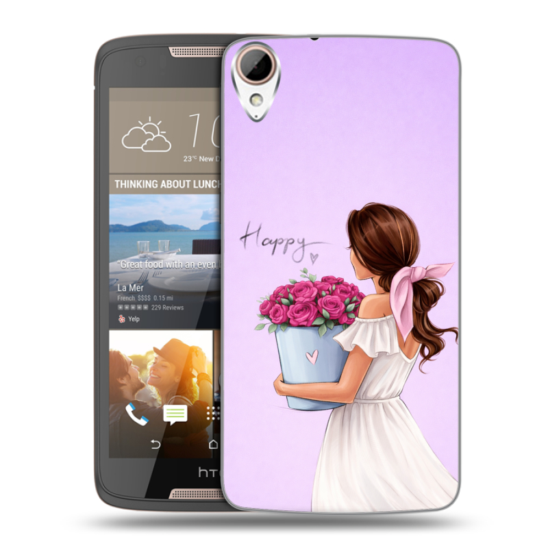 Силиконовый чехол на HTC Desire 828 с принтом женский Силиконовый чехол на HTC Desire 828 с принтом женский