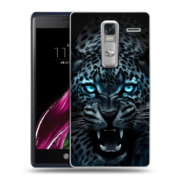 Пластиковый чехол на LG Class с принтом Темный леопард
