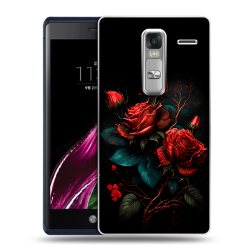 Пластиковый чехол на LG Class с принтом Розы красные