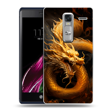 Пластиковый чехол на LG Class с принтом Золотой дракон Пластиковый чехол на LG Class с принтом Золотой дракон