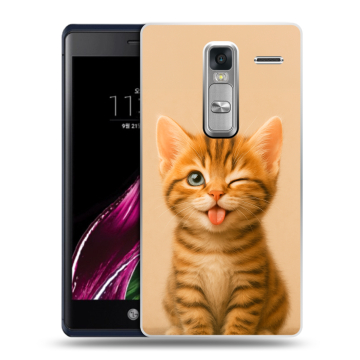 Пластиковый чехол на LG Class с принтом котенок