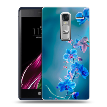 Пластиковый чехол на LG Class с принтом Голубые цветы