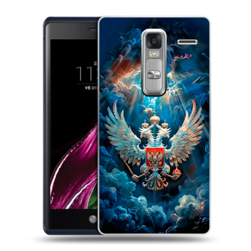 Пластиковый чехол на LG Class с принтом Герб флаг России Пластиковый чехол на LG Class с принтом Герб флаг России