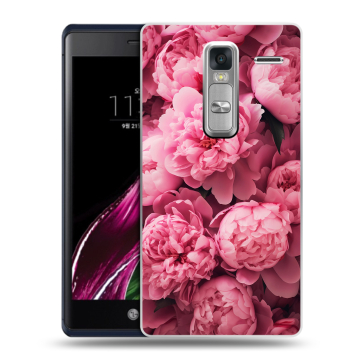 Пластиковый чехол на LG Class с принтом цветы пионы