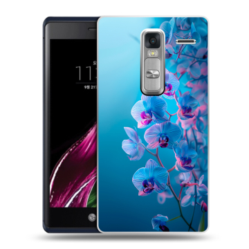 Пластиковый чехол на LG Class с принтом голубые орхидеи Пластиковый чехол на LG Class с принтом голубые орхидеи