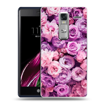Пластиковый чехол на LG Class с принтом лавандовые розы