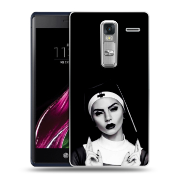 Пластиковый чехол на LG Class с принтом монашка