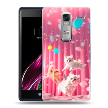 Пластиковый чехол на LG Class с принтом милые котики