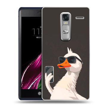 Пластиковый чехол на LG Class с принтом утка в очках