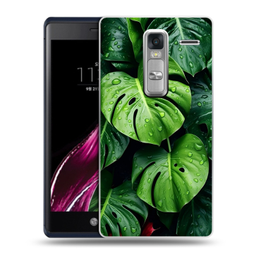 Пластиковый чехол на LG Class с принтом Листья