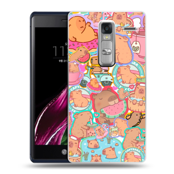 Пластиковый чехол на LG Class с принтом капибары
