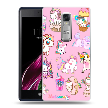 Пластиковый чехол на LG Class с принтом розовые единороги