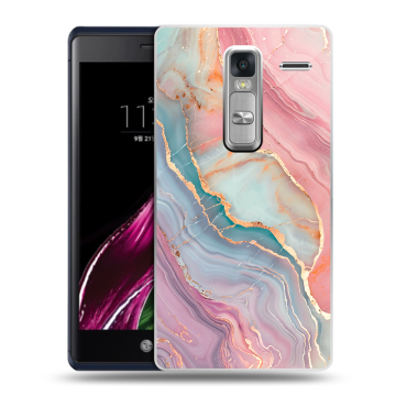 Пластиковый чехол на LG Class с принтом розовый мрамор
