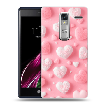 Пластиковый чехол на LG Class с принтом Сердечки
