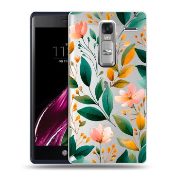 Пластиковый чехол на LG Class с принтом Цветы паттерн