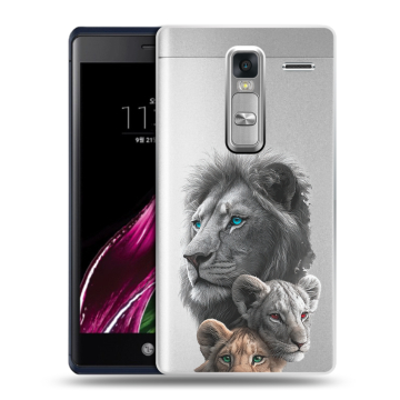 Пластиковый чехол на LG Class с принтом Львы