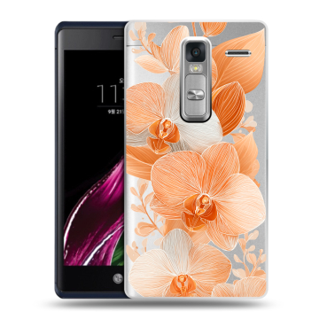 Пластиковый чехол на LG Class с принтом Бежевые цветы