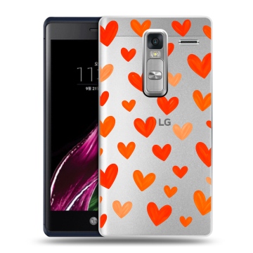 Пластиковый чехол на LG Class с принтом Сердечки