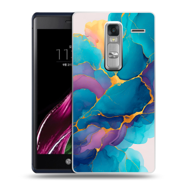 Пластиковый чехол на LG Class с принтом Мрамор блестки